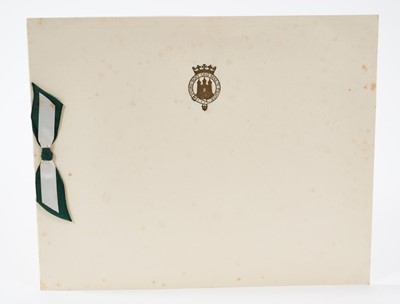 Lot 62 - T.R.H.The Princess Elizabeth (later H.M.Queen Elizabeth II) and The Duke of Edinburgh, signed 1949 Christmas card with crowned Duke of Edinburgh cipher to cover, signed ' Elizabeth and Philip' wi...