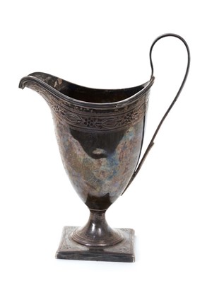 Lot 384 - George III silver cream jug of helmet form, by Peter and Anne Bateman.
