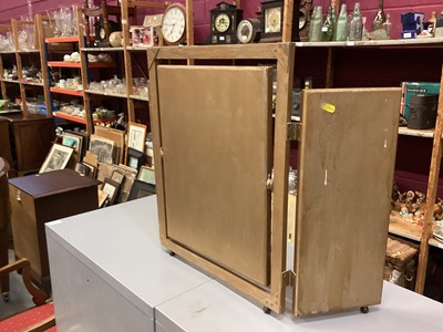 Lot 1093 - Gilt framed triptych dressing table mirror, together with a wall mirror (2)