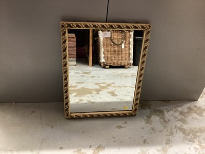 Lot 1093 - Gilt framed triptych dressing table mirror, together with a wall mirror (2)
