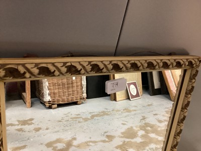 Lot 1093 - Gilt framed triptych dressing table mirror, together with a wall mirror (2)