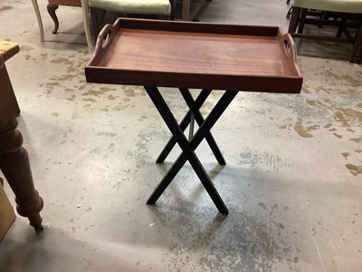 Lot 982 - Modern butlers tray on folding stand