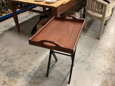 Lot 982 - Modern butlers tray on folding stand