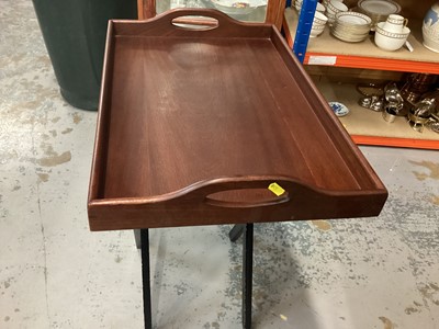 Lot 982 - Modern butlers tray on folding stand