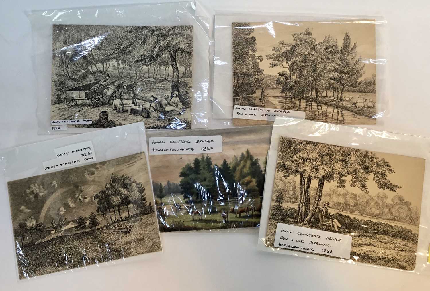Lot 240 - Anne Constance Draper (19th century) group of drawings