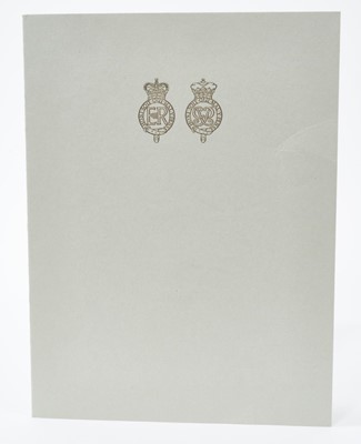 Lot 75 - H.M.Queen Elizabeth II signed 1962 Christmas card with twin Gilt ciphers to cover, colour photograph of the Royal Family at Windsor, signed 'ElizabethR 1962', with envelope