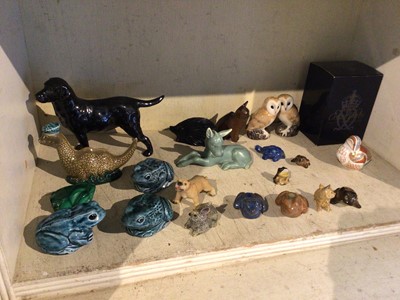 Lot 237 - Collection of animal figurines, including Doulton, Denby, Royal Crown Derby and Poole