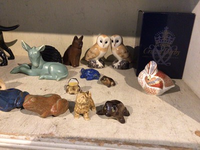 Lot 237 - Collection of animal figurines, including Doulton, Denby, Royal Crown Derby and Poole