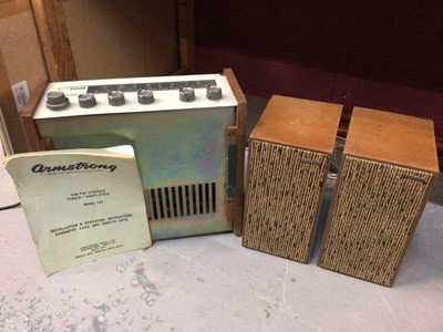 Lot 573 - Armstrong Sterio Tuner-Amplifier, BSR record player and pair Goodmans speakers
