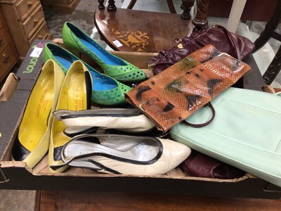 Lot 595 - Vintage handbags and Charles Jourdain shoes