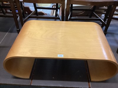 Lot 1015 - Stylish David Mellor design by Corin Mellor bentwood coffee table, 84.5cm wide, 49cm deep, 28cm high