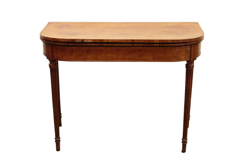 Lot 1303 Regency satinwood card table