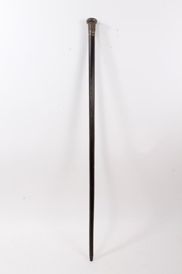 Lot 811 - 19th century Chinese silver mounted ebony cane