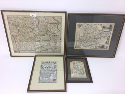 Lot 915 - Map of Essex by Moule 1836, map of Essex, three others