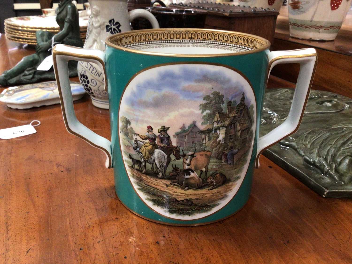 Lot 620 - Large prattware mug