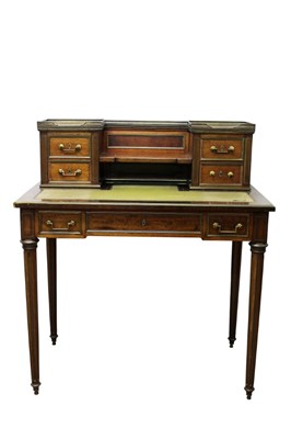 Lot 1327 - 19th century French mahogany and brass mounted bonheur du jour