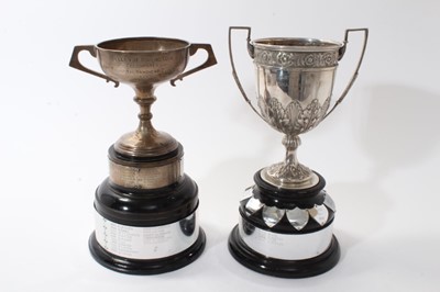 Lot 414 - Two 1920s silver two handled trophy cups