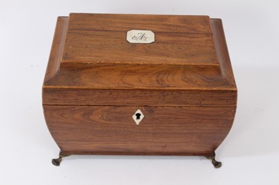 Lot 835 - Regency fruitwood tea caddy