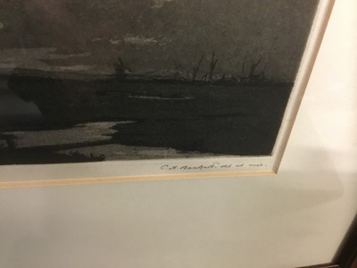 Lot 179 - Charles Henry Baskett (1872-1953) aquatint- Walberswick, signed and inscribed, 20 x 31cm, glazed frame