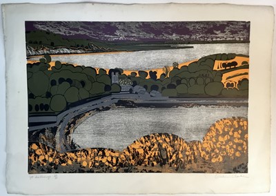 Lot 284 - Graham Clarke (b. 1941) print - St Anthonys, signed and numbered 38/50, circa 1960's, 66cm x 46cm, unframed