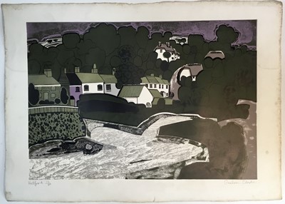 Lot 285 - Graham Clarke (b.1941) print - Helford, signed and numbered 13/50