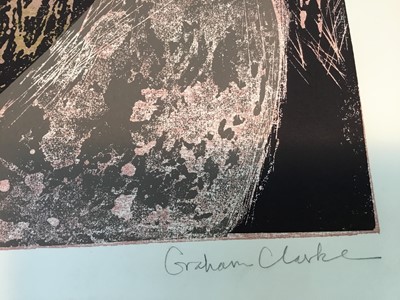 Lot 127 - Graham Clarke (b. 1941) print - Bridge at Gweek, signed and numbered 31/50