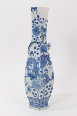 Lot 222 - Late 19th century Chinese blue and white porcelain vase