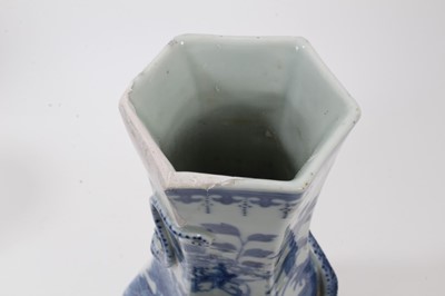 Lot 222 - Late 19th century Chinese blue and white porcelain vase