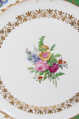 Lot 282 - Two Paris porcelain plates, decorated in the Feuillet workshops, circa 1820
