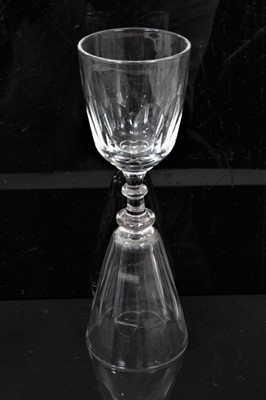 Lot 280 - An unusual 19th century glass double ended spirit measure, and a Victorian engraved large glass
