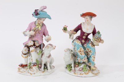 Lot 33 - A pair of Continental porcelain figures, in 18th century style
