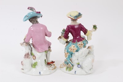 Lot 287 - A pair of Continental porcelain figures, in 18th century style