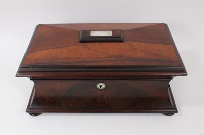 Lot 798 - George IV rosewood tea caddy