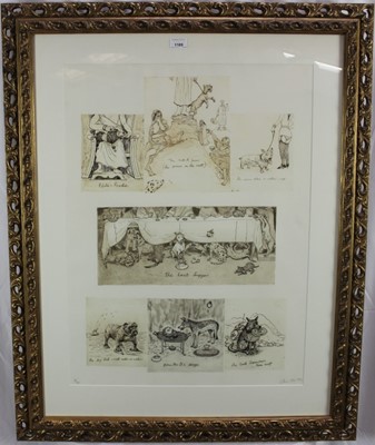 Lot 1169 - *Chris Orr (b. 1943) limited edition etching- whimsical biblical dogs