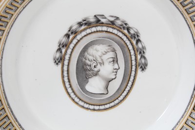 Lot 278 - Three Vienna saucer, painted in Neoclassical style, circa 1780, and a matching bowl