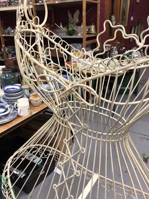 Lot 1146 - Cream painted metal mannequin