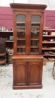 Lot 1046 - Victorian mahogany narrow two height bookcase