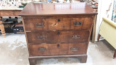 Lot 1047 - Nineteenth century mahogany chest of two short and three long drawers