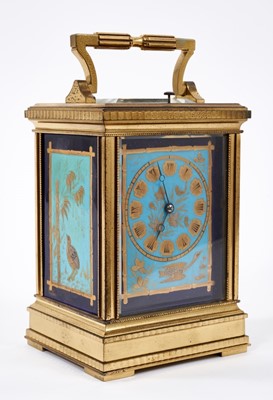 Lot 956 - A late 19th century carriage clock retailed by Hunt & Roskell. London