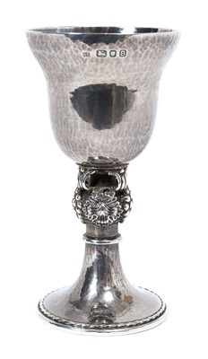 Lot 446 - Omar Ramsden silver goblet (London 1937)