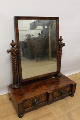 Lot 1375 - George IV mahogany toilet mirror