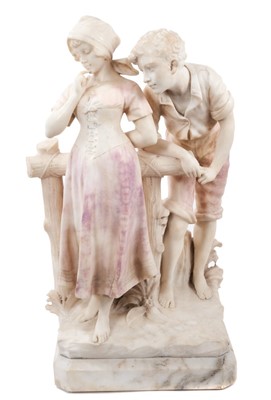 Lot 804 - T Cipriani - 19th century Italian carved alabaster sculpture