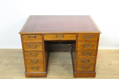 Lot 1387 - George III mahogany library desk