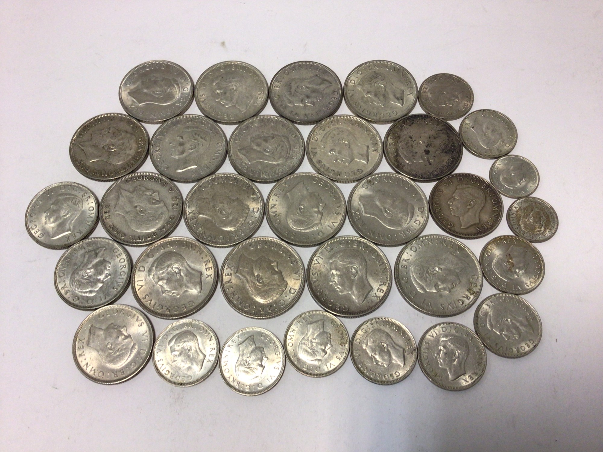 Lot 400 - G.B. - Mixed Pre 1947 Silver Coins In Better