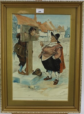 Lot 206 - H S Phillips, watercolour 'Consolation' signed and dated 1914, together with contemporary marine watercolour, a tinted photograph and a chromolithograph