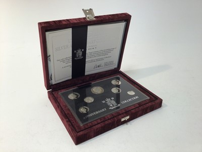 Lot 414 - G.B. - Royal Mint Silver Proof Seven Coin Anniversary Collection 1996 (cased with Certificate of Authenticity) (N.B. Some toning to 50 pence noted) (1 coin set)