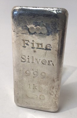 Lot 417 - G.B. - C.M.L. fine silver one kilo Bullion Bar (1 bullion bar)