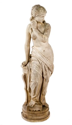 Lot 881 - Adriatico Froli (b. 1858) marble statue of a nude