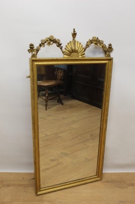 Lot 1394 - 19th century gilt wall mirror