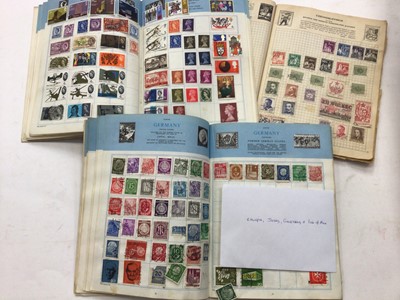 Lot 1435 - Stamps- Two boxes of presentation packs, stamp albums and other stamps.